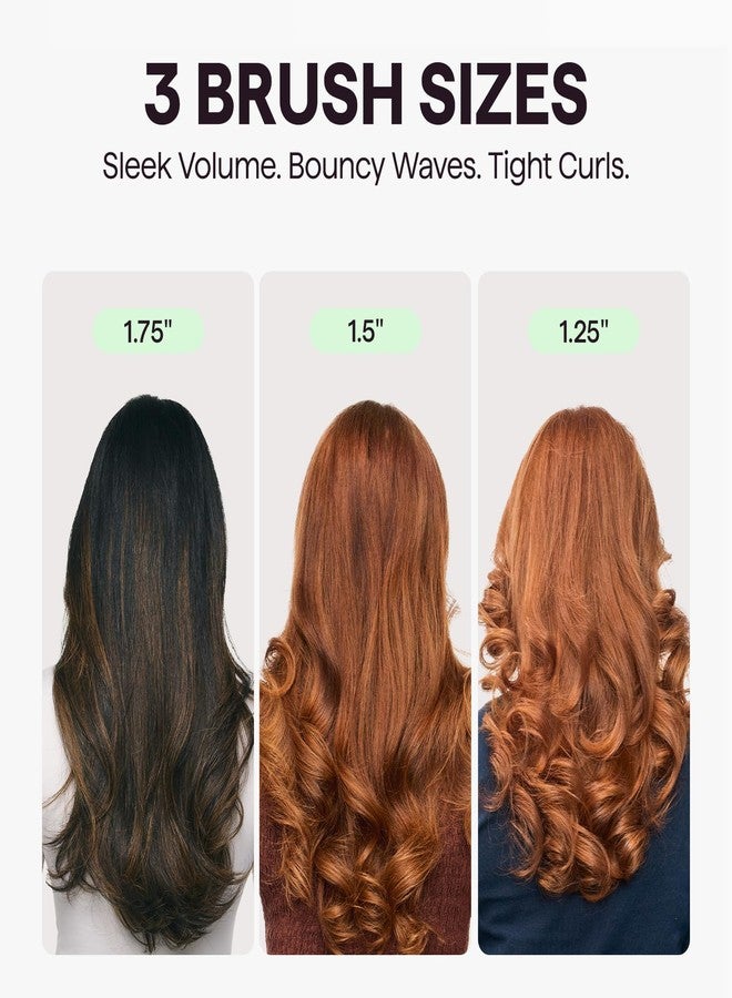 Wavytalk Heatwave Pro Ionic Thermal Brush Set, 3-Size Heated Round Brush for Short to Long Hair, Bilateral Negative Ions for Frizz-Free Shiny Blowout, Pink - Image 3